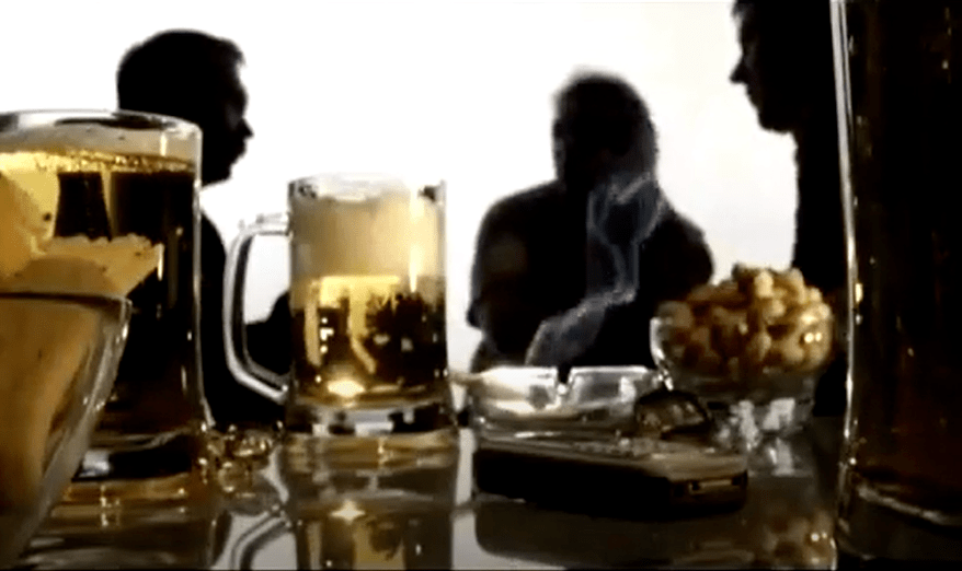 Alcohol consumption in a man's company